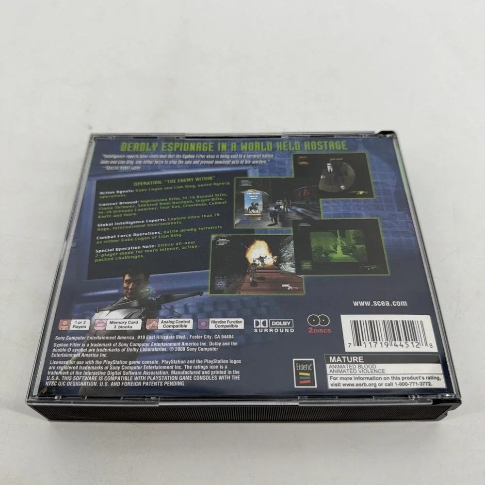 Syphon Filter 2 (Sony PlayStation 1) PS1 Black Label No Manual